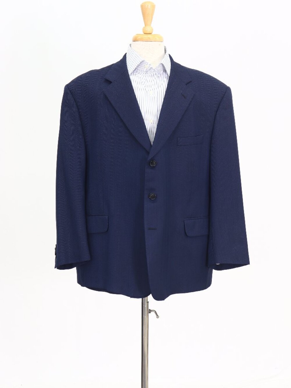Coppley 48S Blue Blazer Sport Coat Jacket 3-Button Herringbone W938